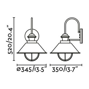 NÁUTICA-G Lampe applique rouille