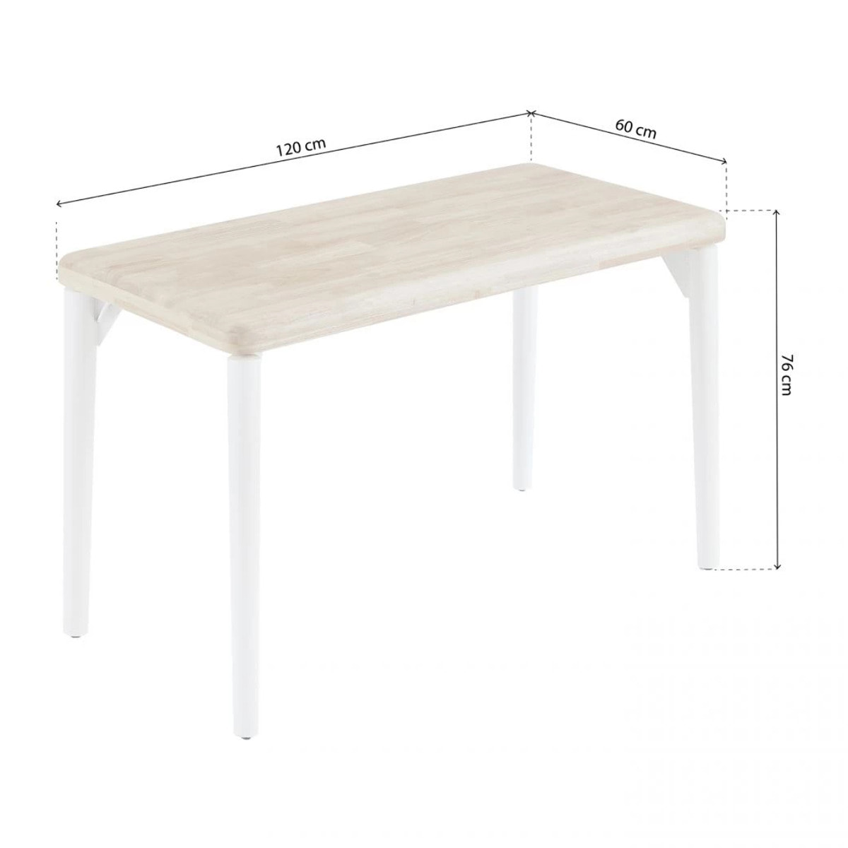 Mesa de estudio Padma Blanco - Roble