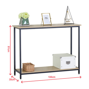 ELIORA Console rectangle 106x35cm chêne