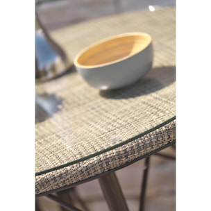 USHUAIA  - Ensemble repas de jardin 2 places en aluminium