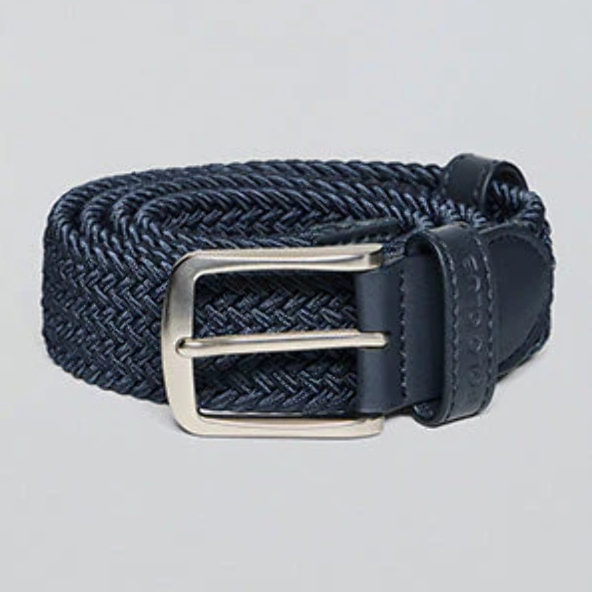 Cintura intrecciata blu marino Baal con dettagli Polo Club