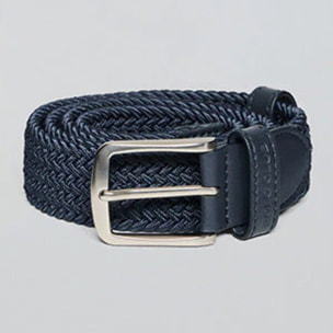 Cintura intrecciata blu marino Baal con dettagli Polo Club