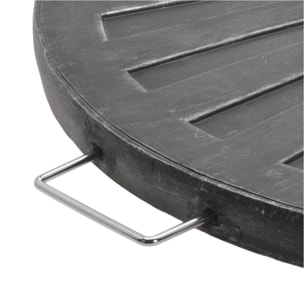 Well home base de cemento para sombrilla - diseño moderno y resistente en negro plata