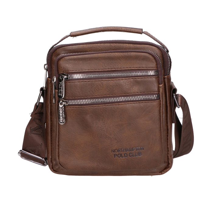 Borsa a tracolla da Uomo in Ecopelle Prodotto Vegano 18x20x5 cm