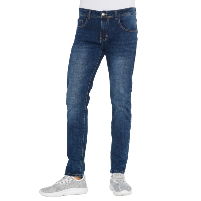 Pantalone Hot Buttered Akutan denim 5 tasche Blu