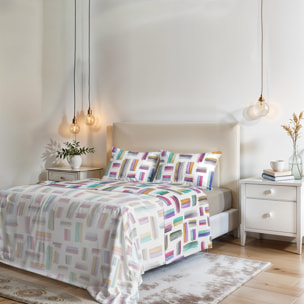 COMPLETO LETTO FANTASY, 100% Microfibra - MULTICOLOR
