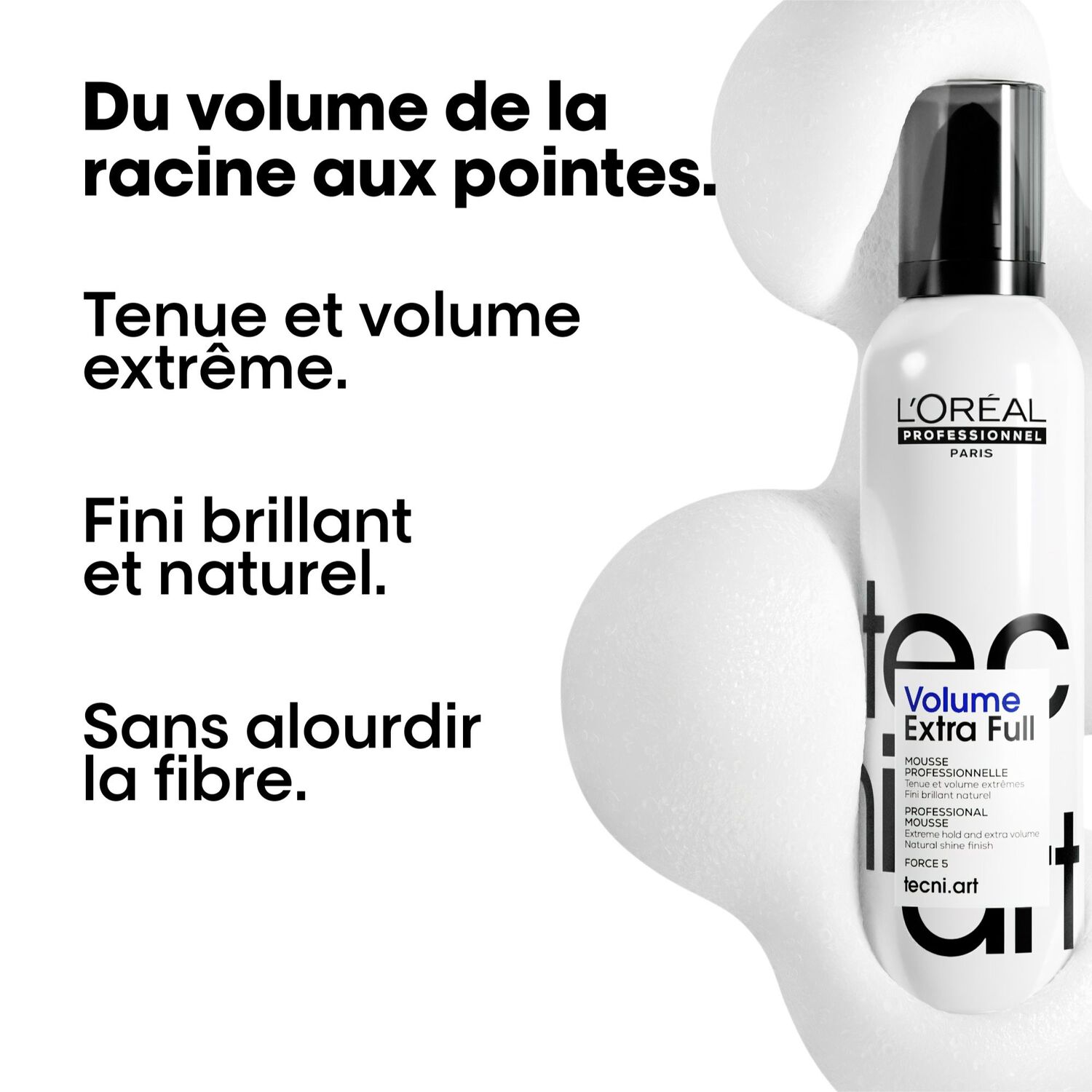 Tecni.art Volume Extra Full - Mousse Volume Fixation Longue Tenue 250 ml