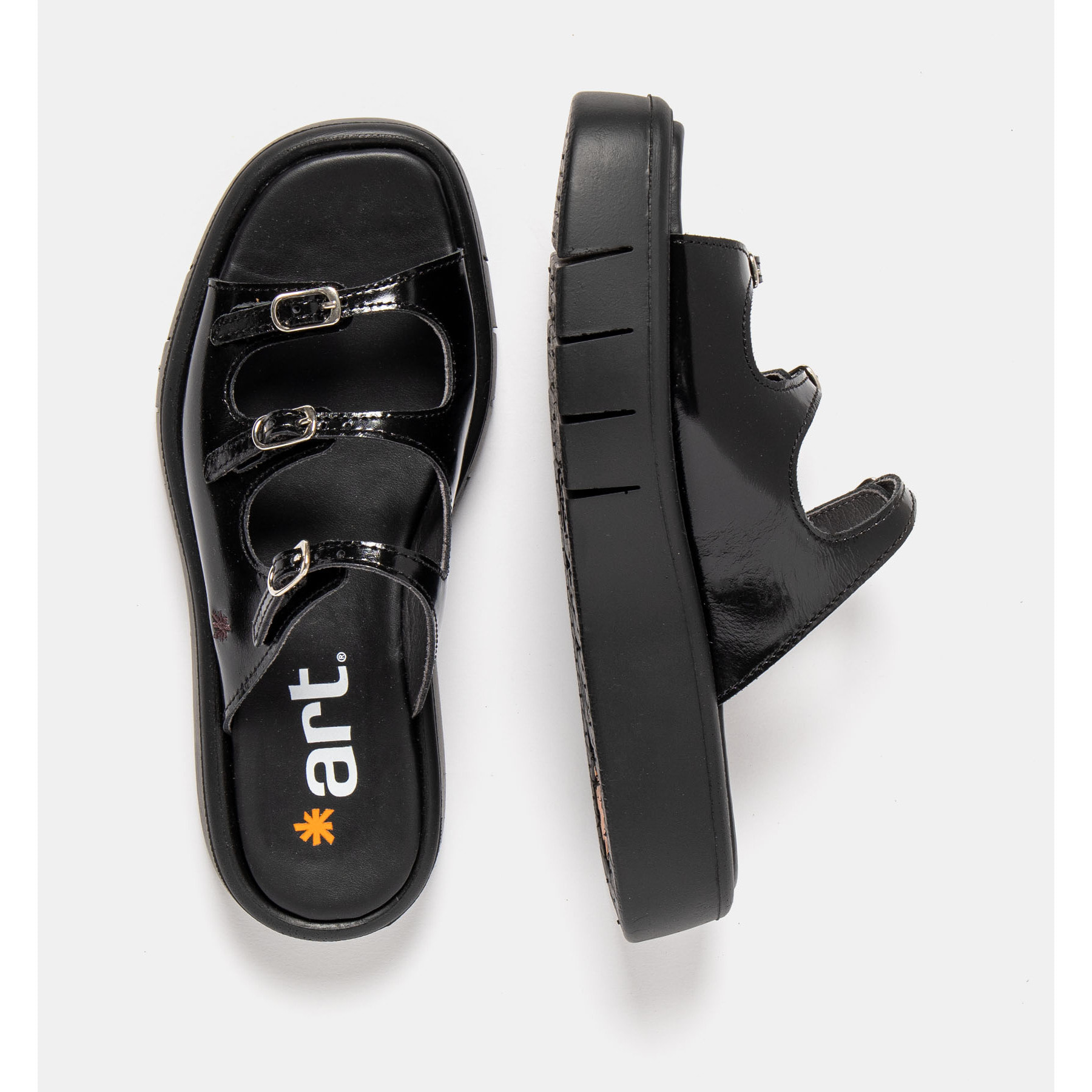 Sandalias 1847 NAPPA SHINNY BLACK/ MALAGA color Black