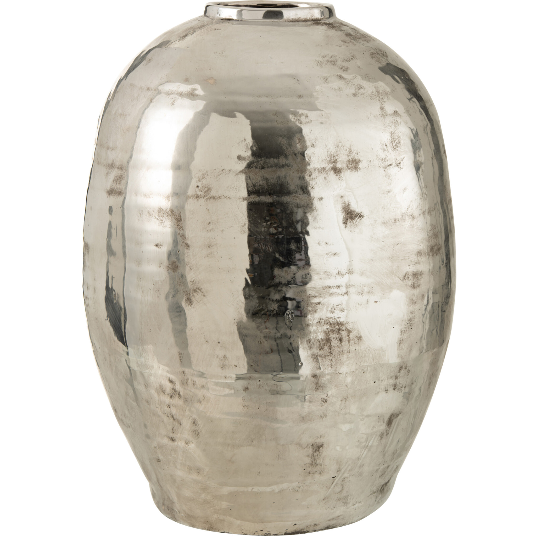 J-Line vase Rond Arya - métal - argent - 57 cm de hauteur