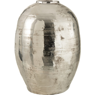 J-Line vase Rond Arya - métal - argent - 57 cm de hauteur