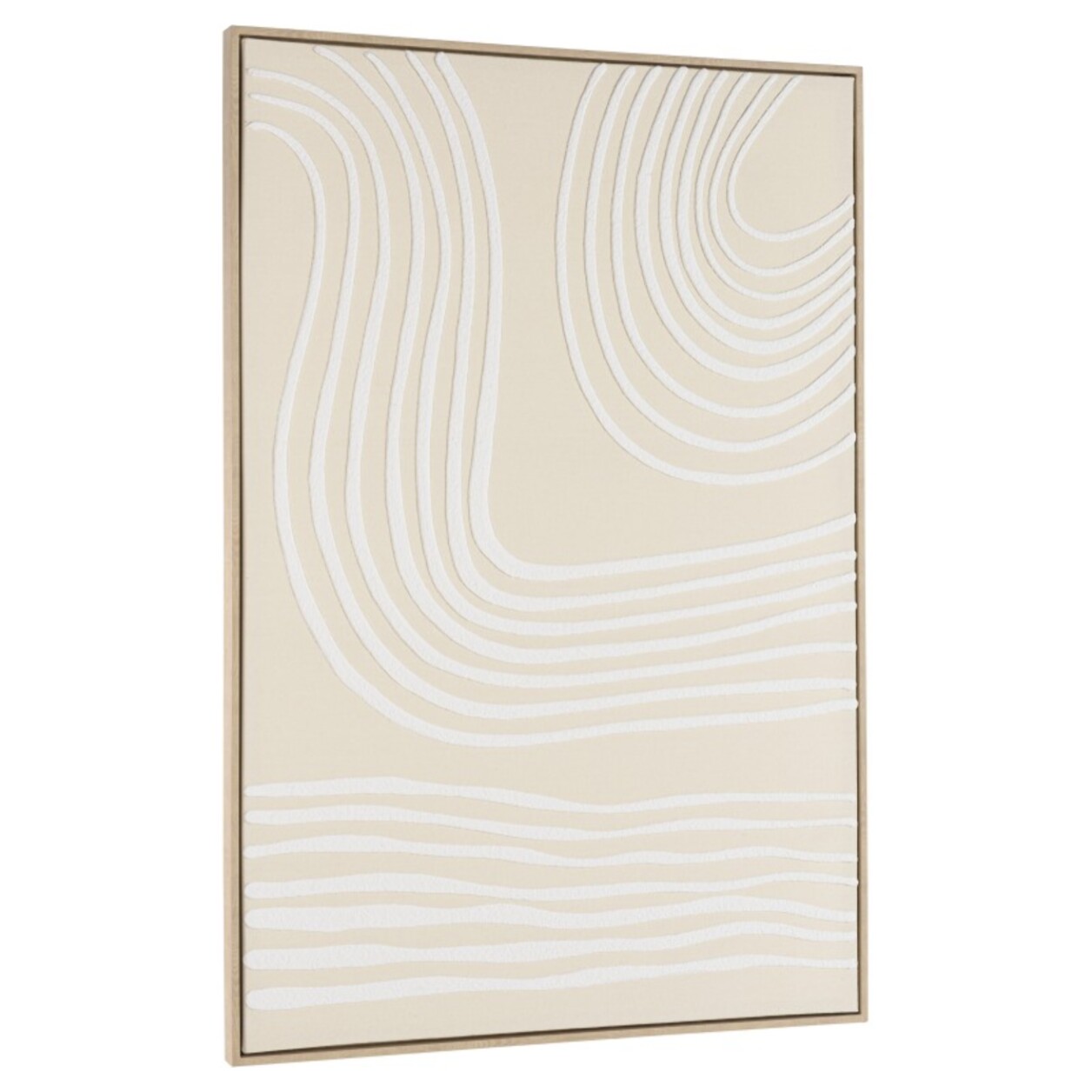 HOMER - Décoration murale C - 83x123cm lignes abstraites, cadre naturel