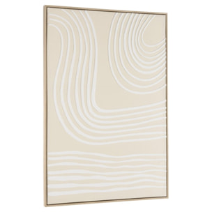 HOMER - Décoration murale C - 83x123cm lignes abstraites, cadre naturel