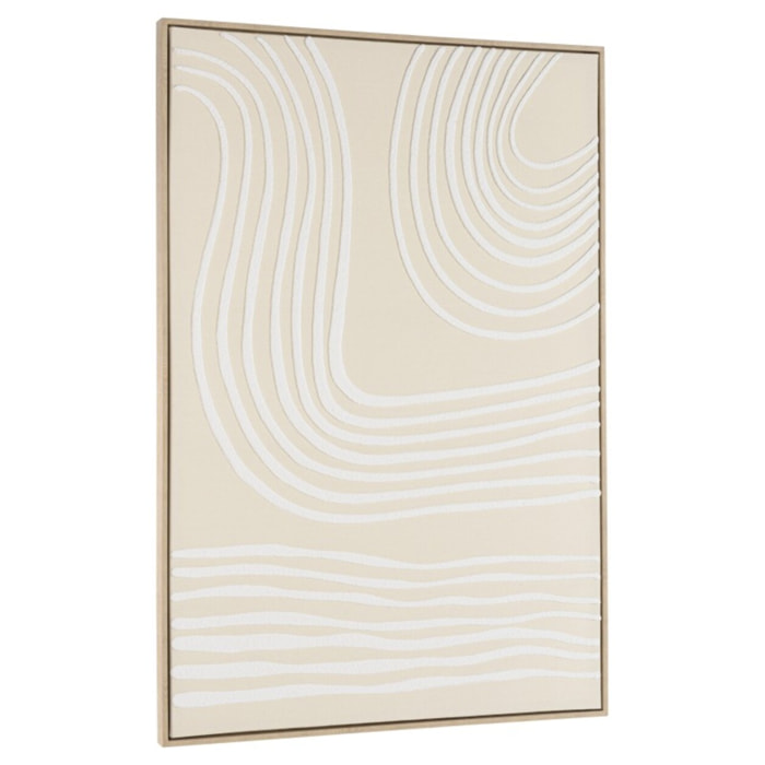 HOMER - Décoration murale C - 83x123cm lignes abstraites, cadre naturel