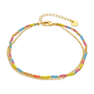Tobillera Zasau acabado oro amarillo 18k