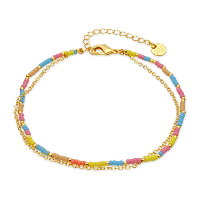 Tobillera Zasau acabado oro amarillo 18k
