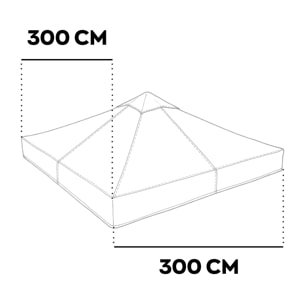 Telo Di Copertura A Fisarmonica 300x300 cm da Giardino a Fisarmonica Impermeabile Resistente alle intemperie e raggi UV in PVC Camouflage