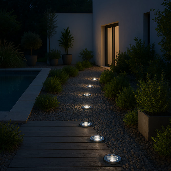 8 Balise solaire ronde DECKY D12CM