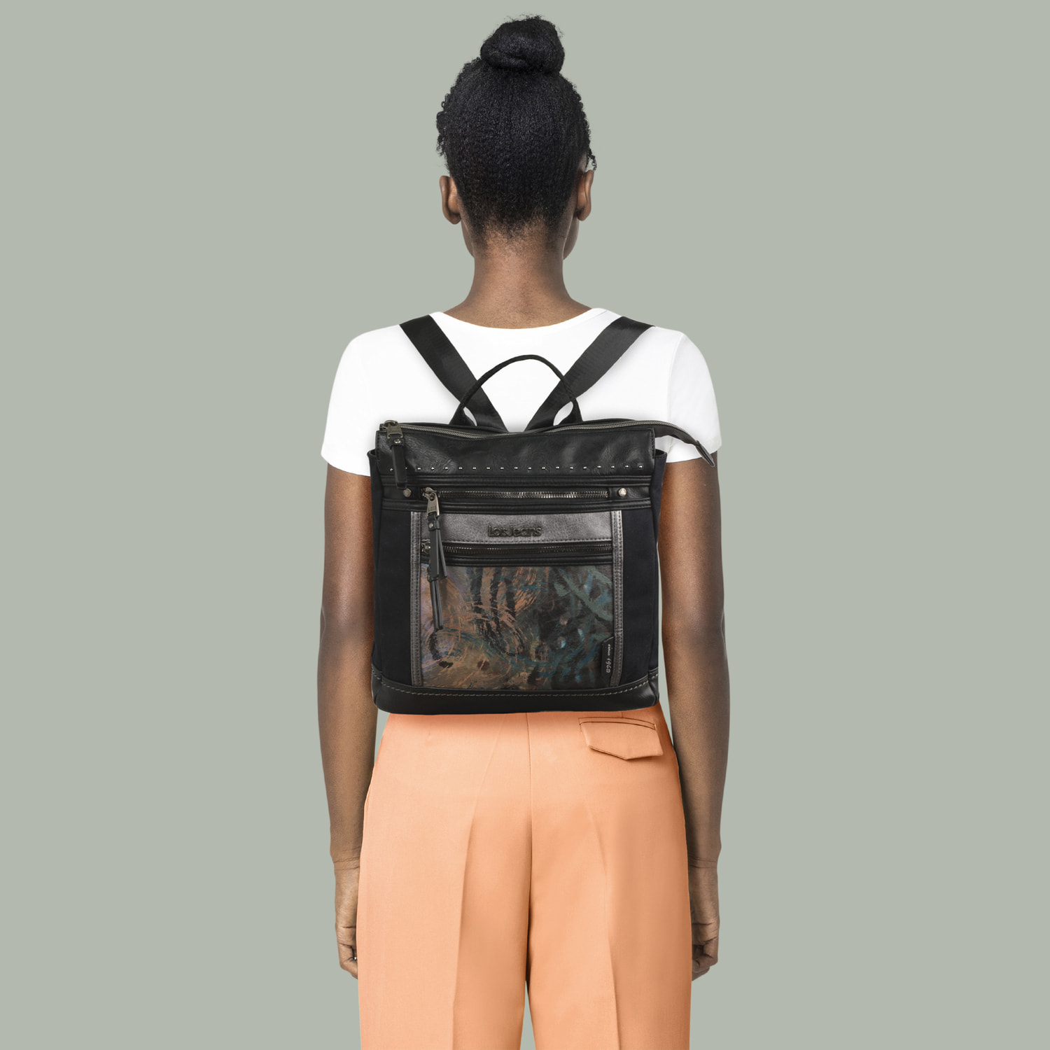 Bolso Mochila Mujer Lois Lawrence Negro