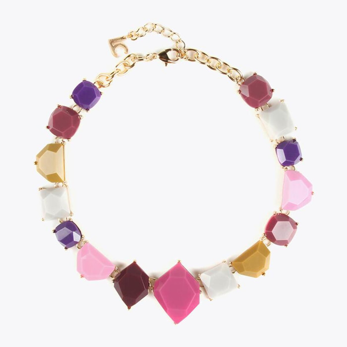Choker con pezzi geometrici in vari colori