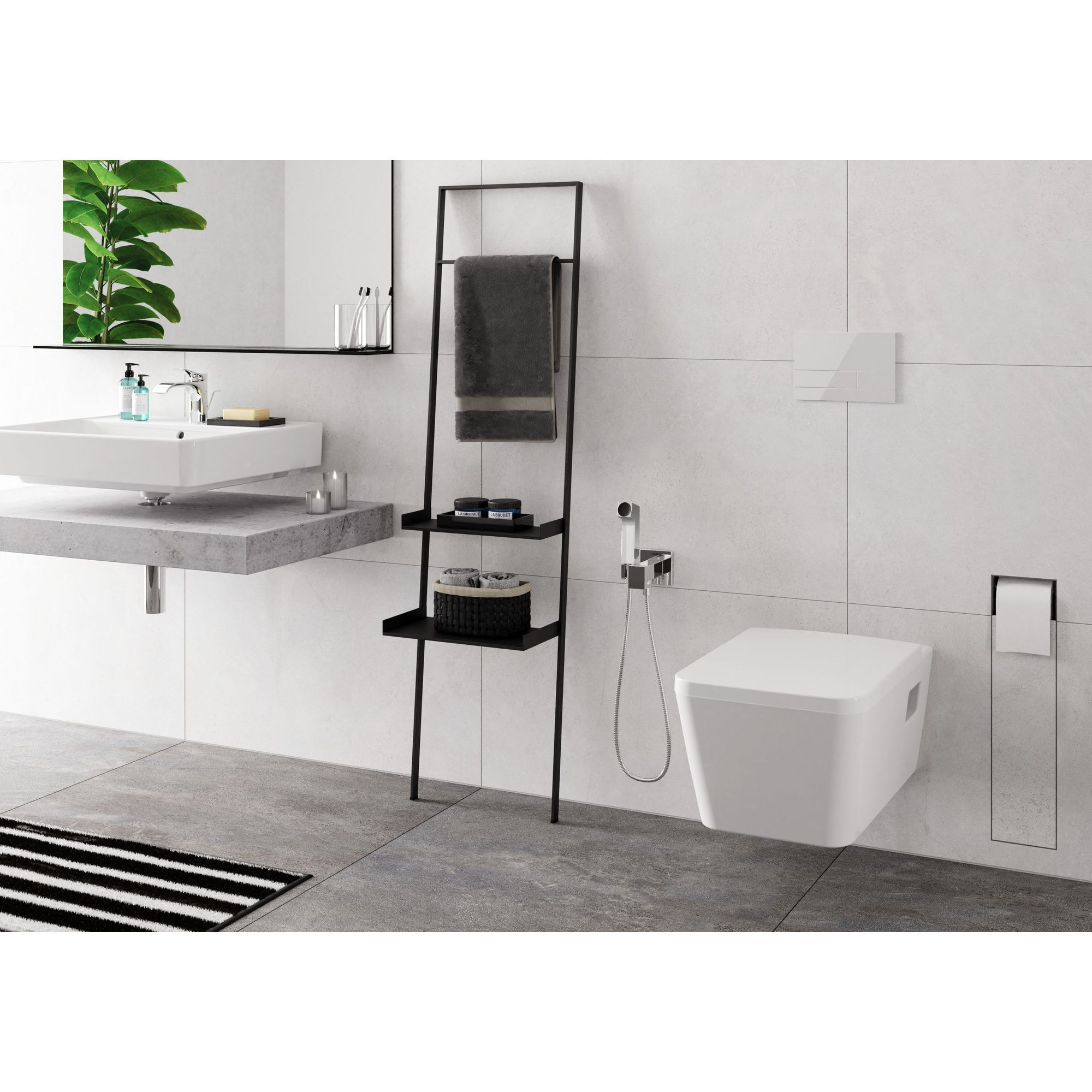 Vivenis Mitigeur de lavabo 80 avec tirette et vidage chromé