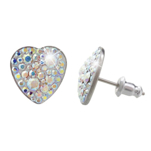 Pendientes Heart adornado con cristales de Swarovski