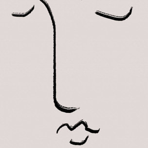 Affiche Simple Ligne No1 Affiche + cadre en bois - Chêne