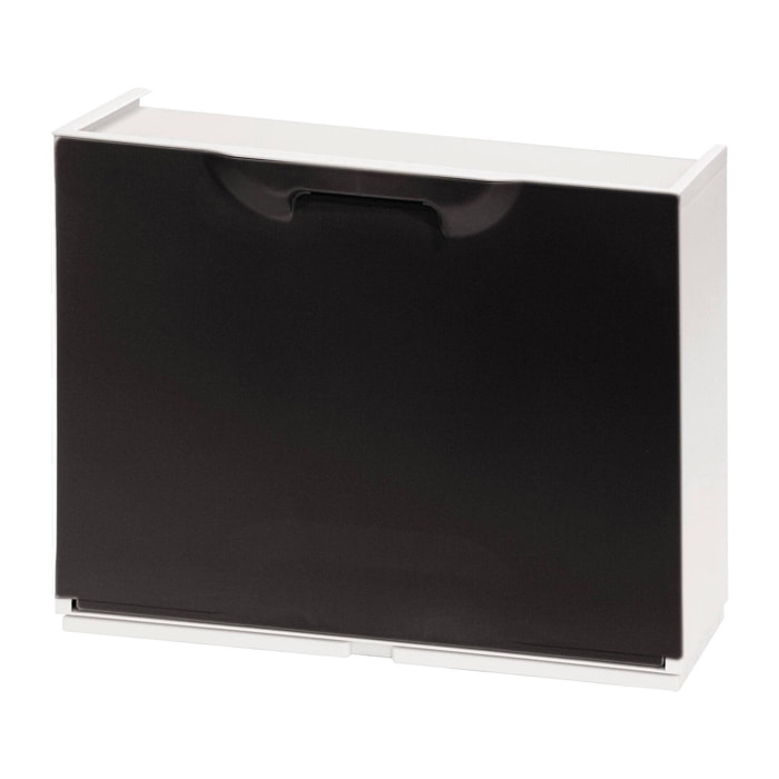 Scarpiera Avon, Porta scarpe salvaspazio, Scarpiera da ingresso, Armadio scarpiera a 1 anta, 100% Made in Italy, 51x17h40 cm, Nero