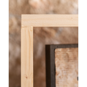 Étagère en bois massif ton naturel de 180x60cm Hauteur: 180 Longueur: 60 Largeur: 35
