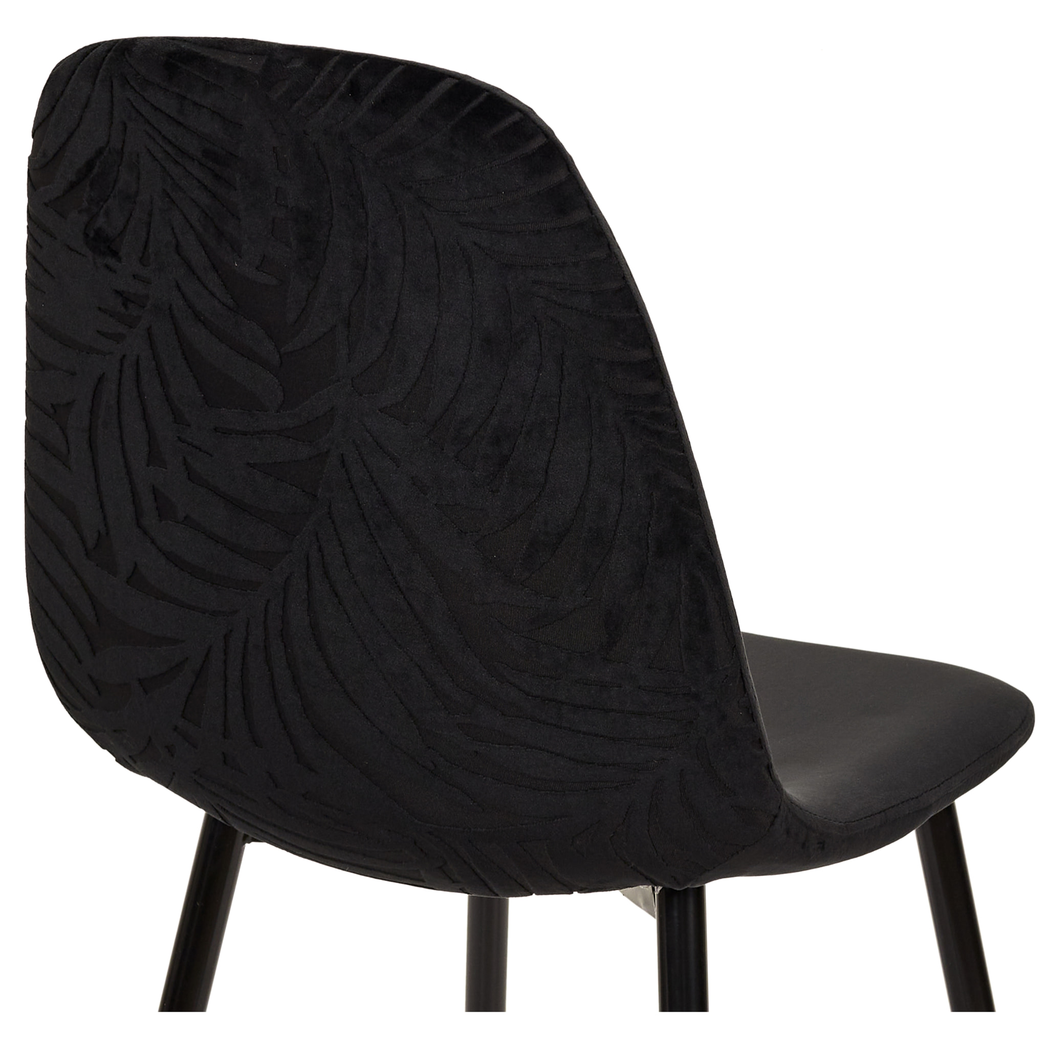 Chaise Pieds Metal Leaf Noir - Lot De 4