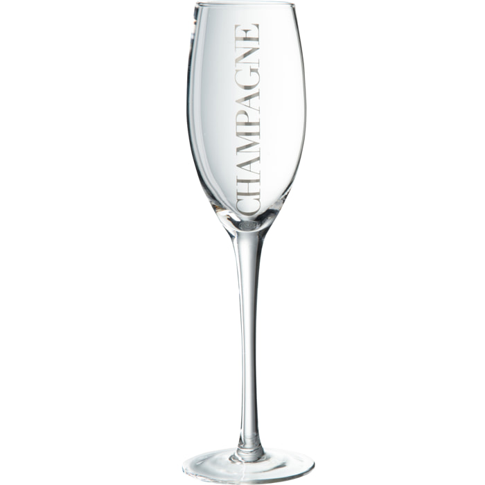 J-Line flute champagne - verre - transparent - 6 pièces