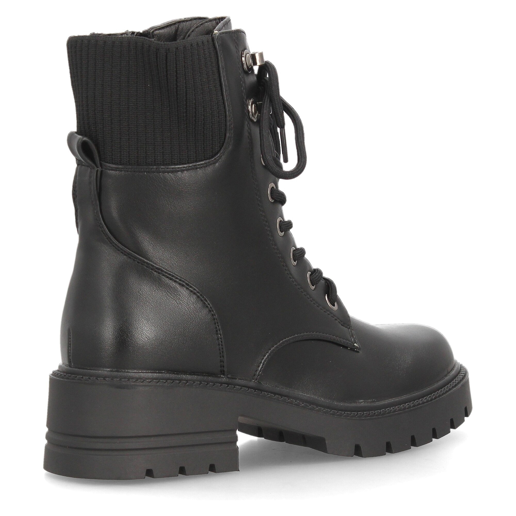 Botines militares con cordones y plataforma para mujer