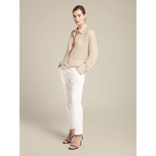 Elena Mirò - Camicia dalla stampa Monogram - Beige