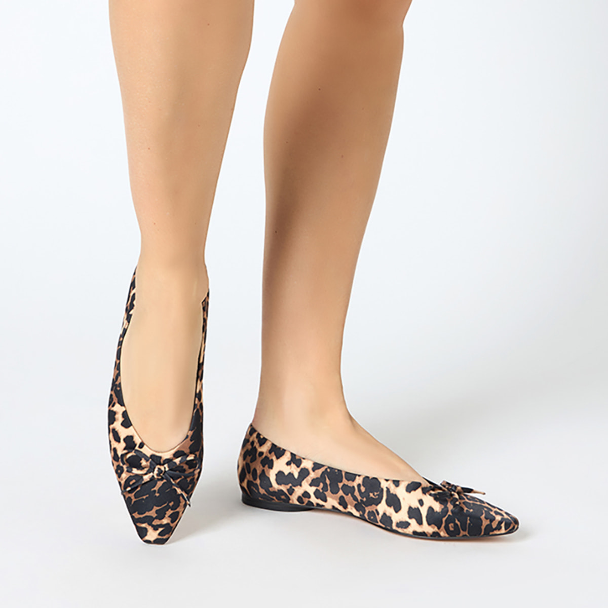 Ballerine donna leopardate in raso