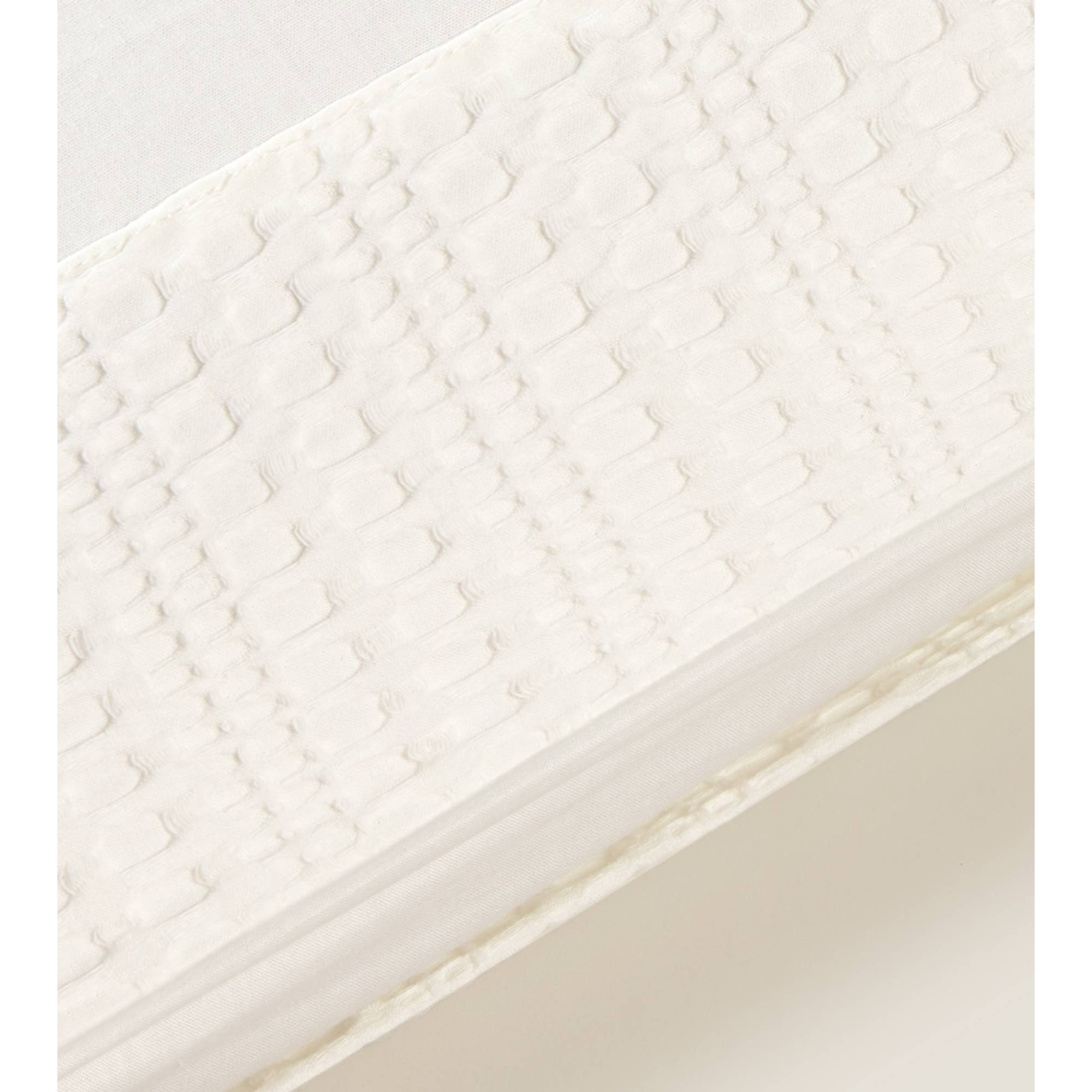 Funda de almohada algodón 180 hilos textura Pana color blanco 100% Algodón