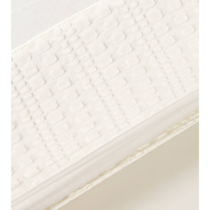 Funda de almohada algodón 180 hilos textura Pana color blanco 100% Algodón