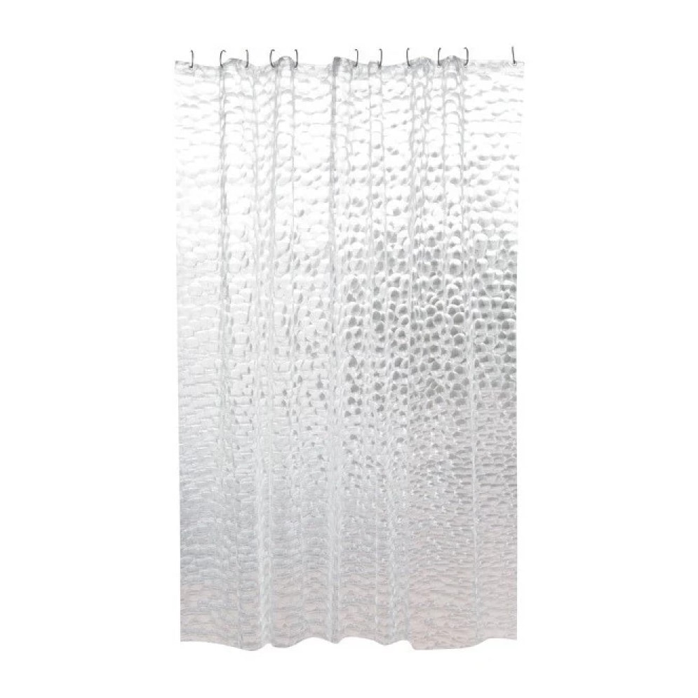 Rideau de douche EVA CLANE 180x200cm QUALITà PREMIUM Transparent  - Anneaux inclus MSV