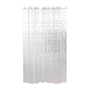Rideau de douche EVA CLANE 180x200cm QUALITà PREMIUM Transparent  - Anneaux inclus MSV
