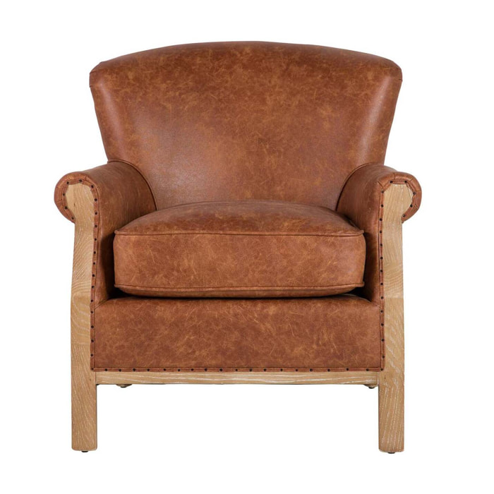 Butaca Madera Fresno Marron 76x81x78 Cm
