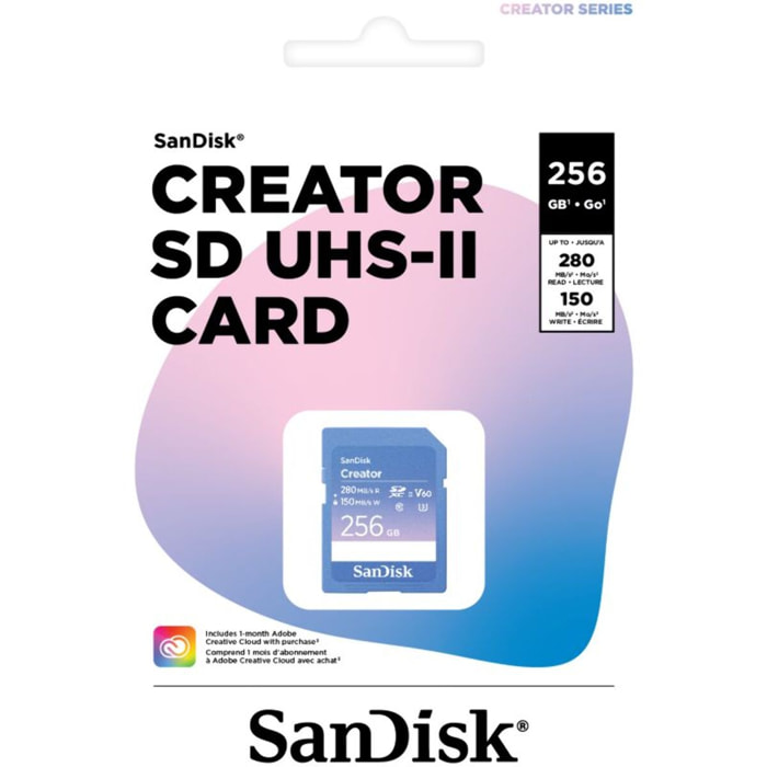 Carte Micro SD SANDISK 256Go UHS-II  Creator