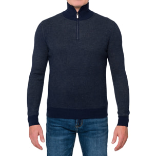 Jersey con cremallera en el cuello Hot Buttered Keramas marino