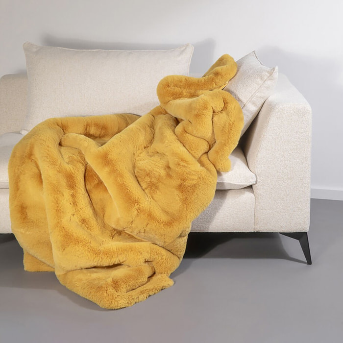 Plaid Mika 200x150cm jaune Kare Design