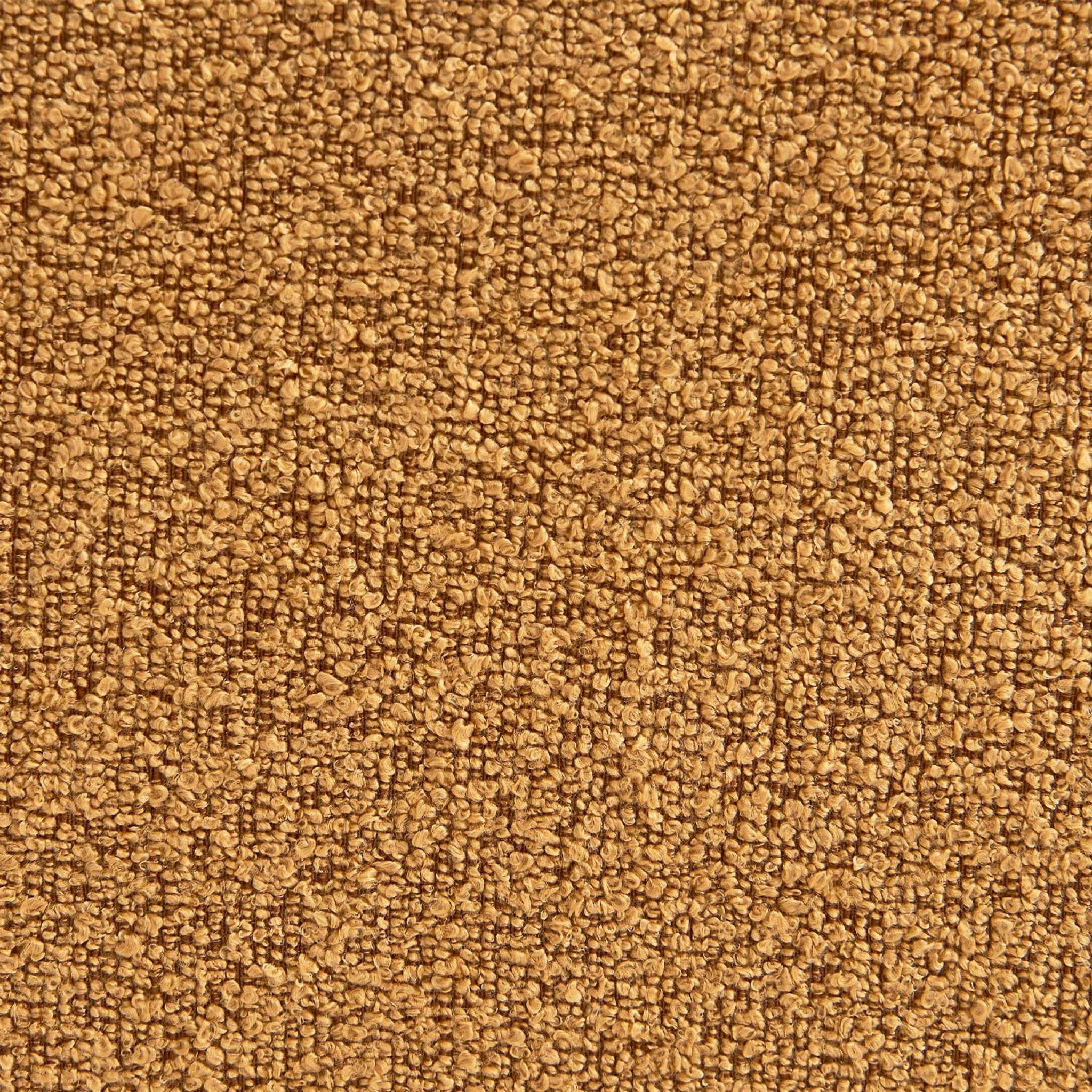 Chauffeuse bouclette texturée moutarde 1 place - L 81 x P 99 x H 75cm - Nova
