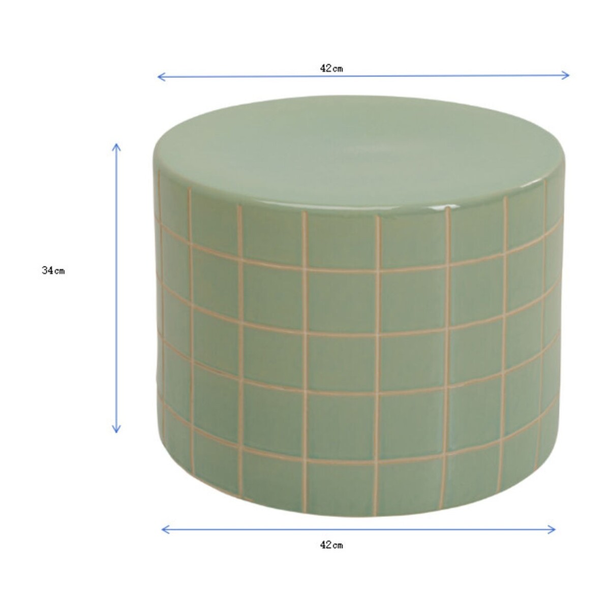 Table d'appoint Bliss Tile 42cm verte Kare Design