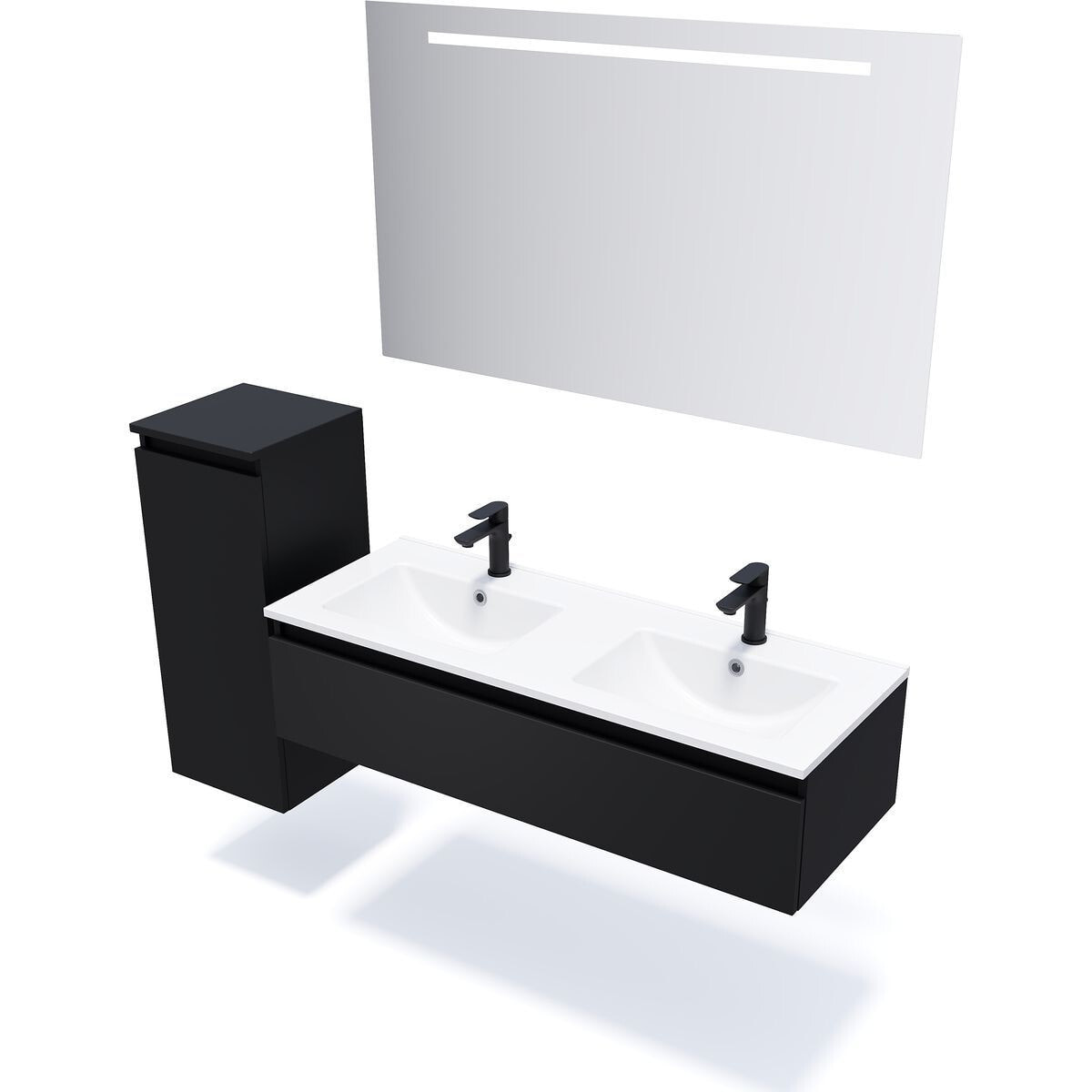Ensemble double vasque 1 tiroir + miroir - HUDSON