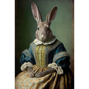 Tableau lapin madame bunny  Toile imprimée