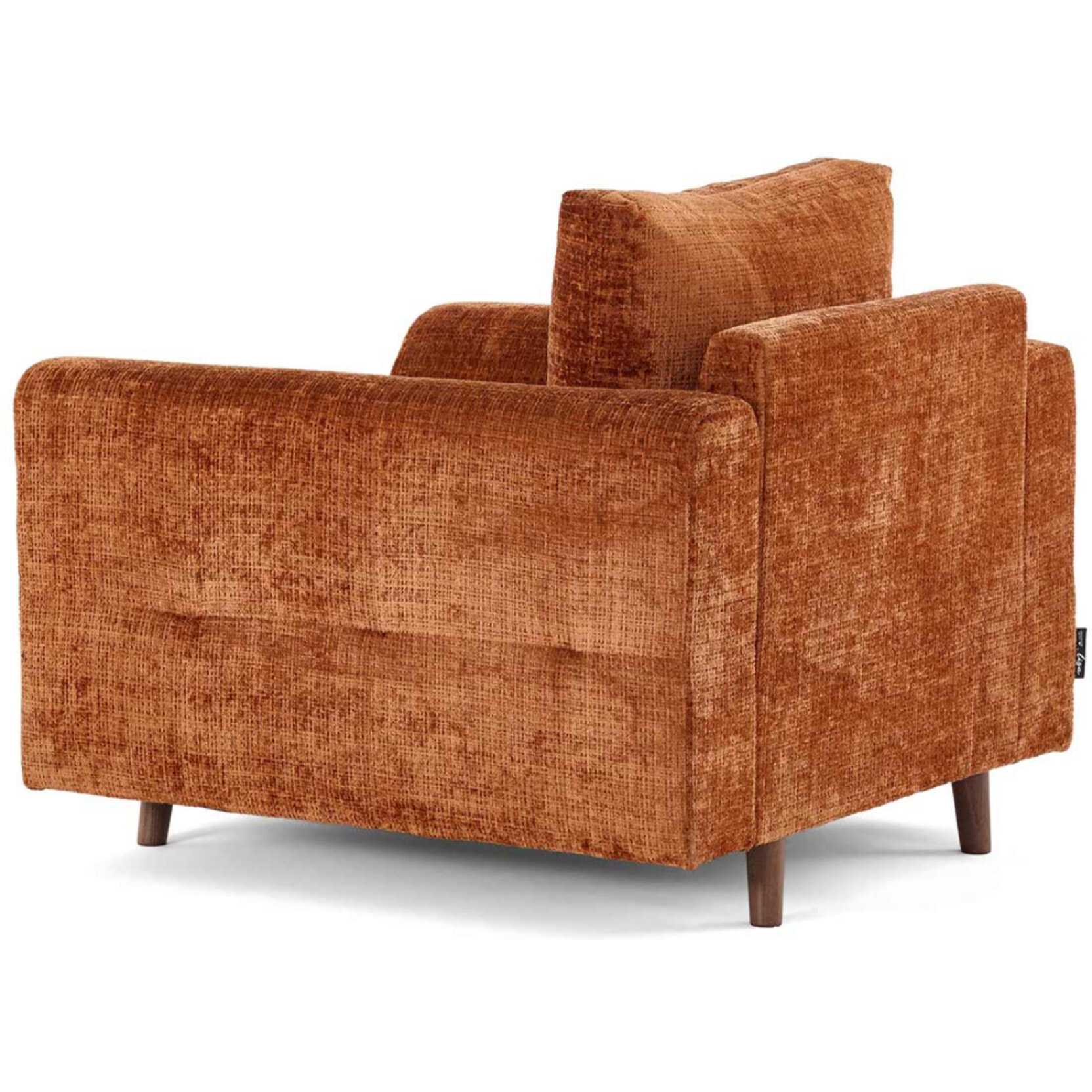 Rune - fauteuil en velours texturé - Rouille