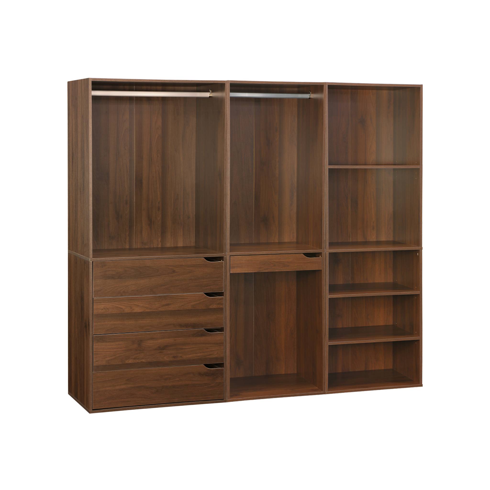 Kit dressing modulable décor bois 3 éléments NEPAL