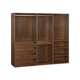 Kit dressing modulable décor bois 3 éléments NEPAL