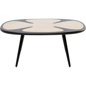 Table basse Petal 90x60cm noire Kare Design