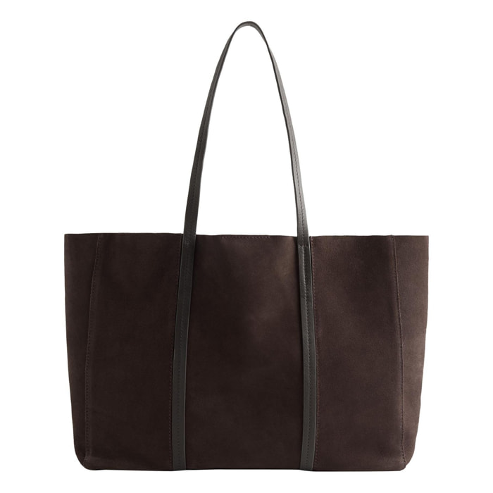 Bolso Titan - cuero vuelto de vaca - marrón oscuro